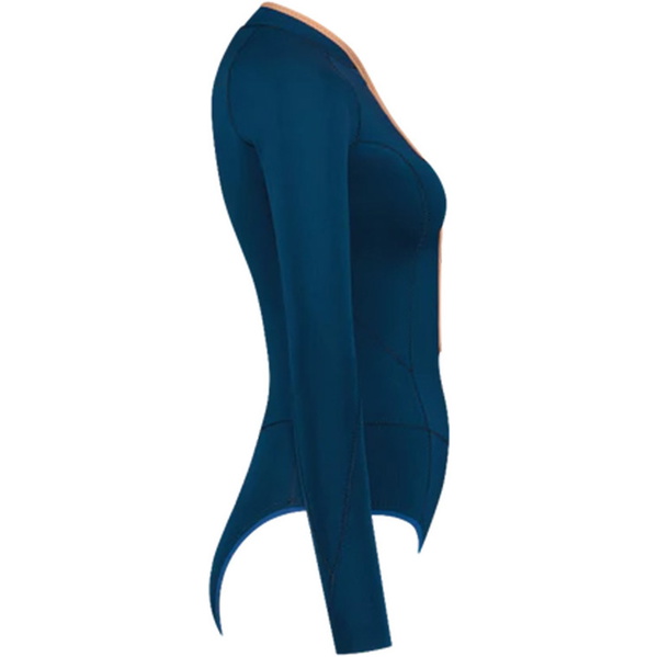 2026 Wallien Womens Yulex Horizonia 1.5mm Front Zip Springsuit 101006 - Blue Marine